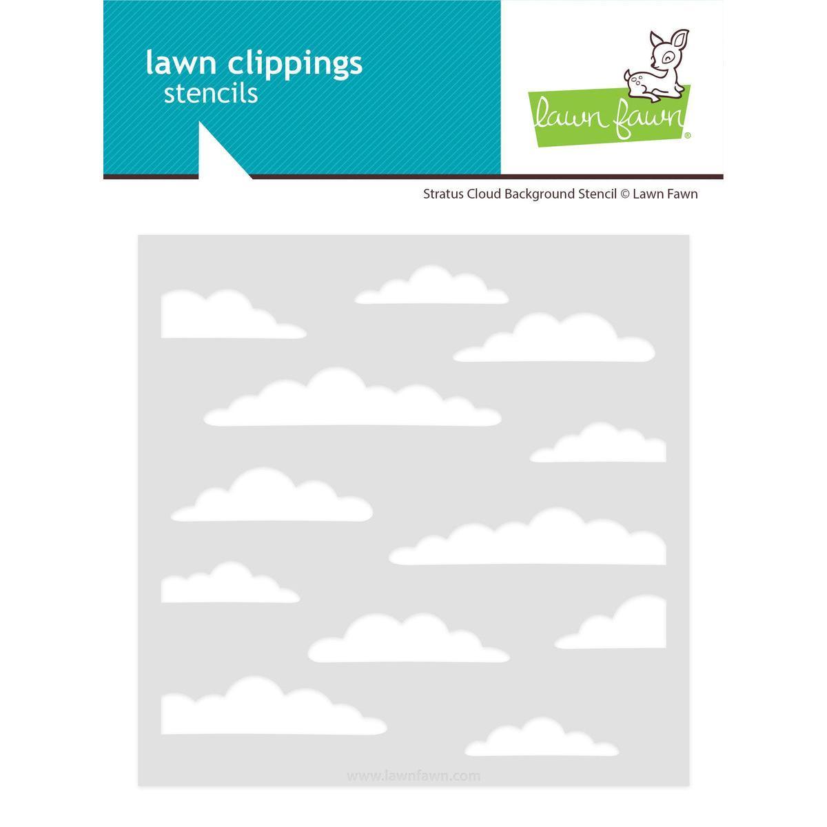 Lawn Fawn - Stencils - Stratus Cloud Background-ScrapbookPal