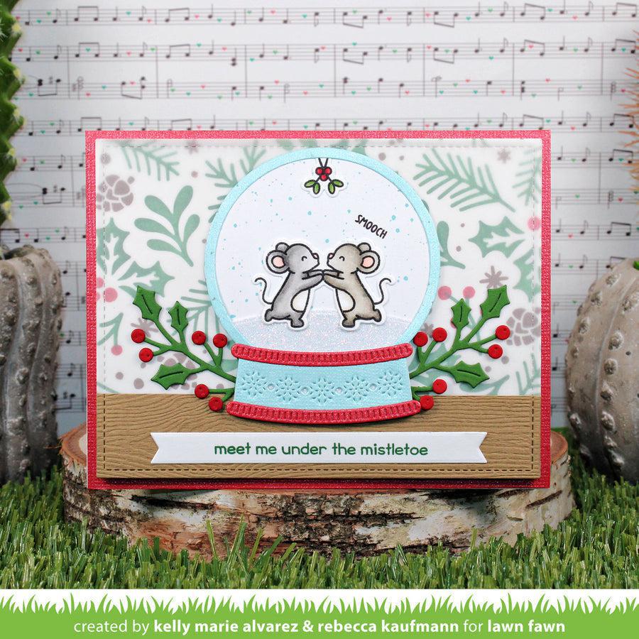Lawn Fawn - Stencils - Winter Sprigs Background-ScrapbookPal