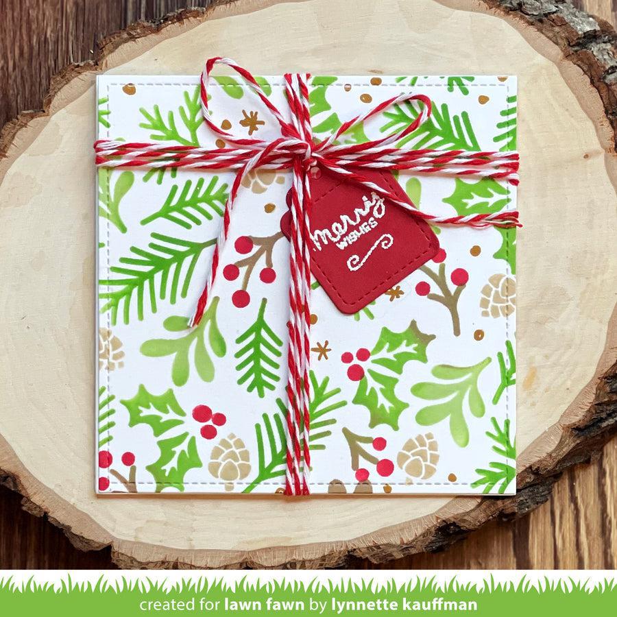 Lawn Fawn - Stencils - Winter Sprigs Background-ScrapbookPal