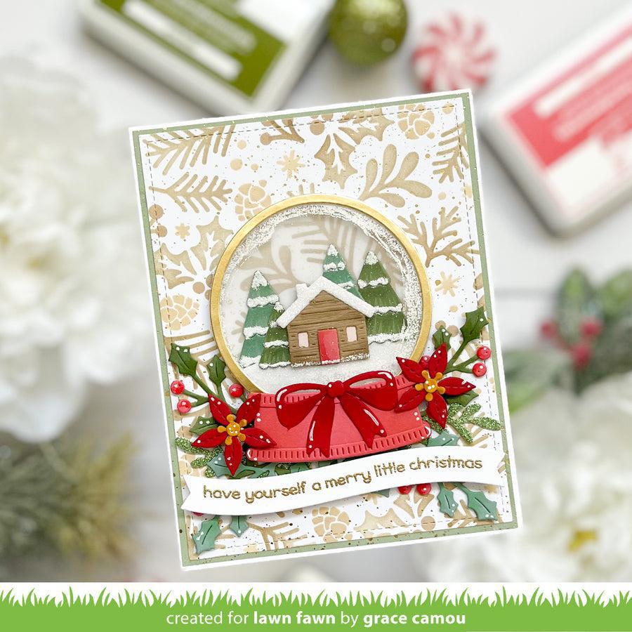 Lawn Fawn - Stencils - Winter Sprigs Background-ScrapbookPal