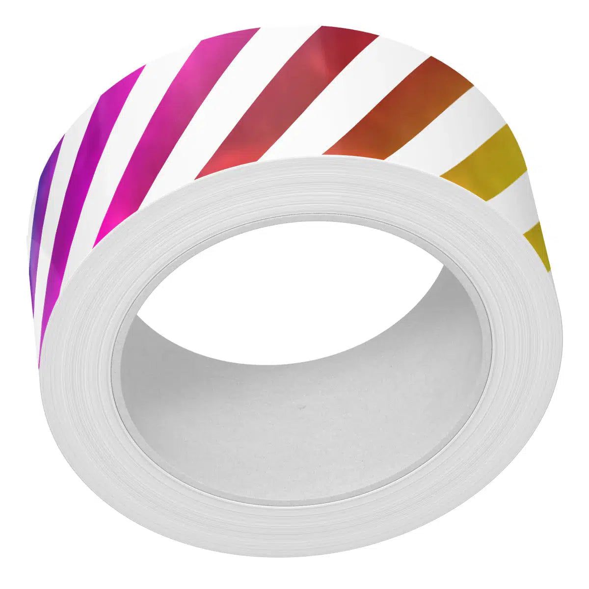 Lawn Fawn - Washi Tape - Diagonal Rainbow Stripes Foiled-ScrapbookPal