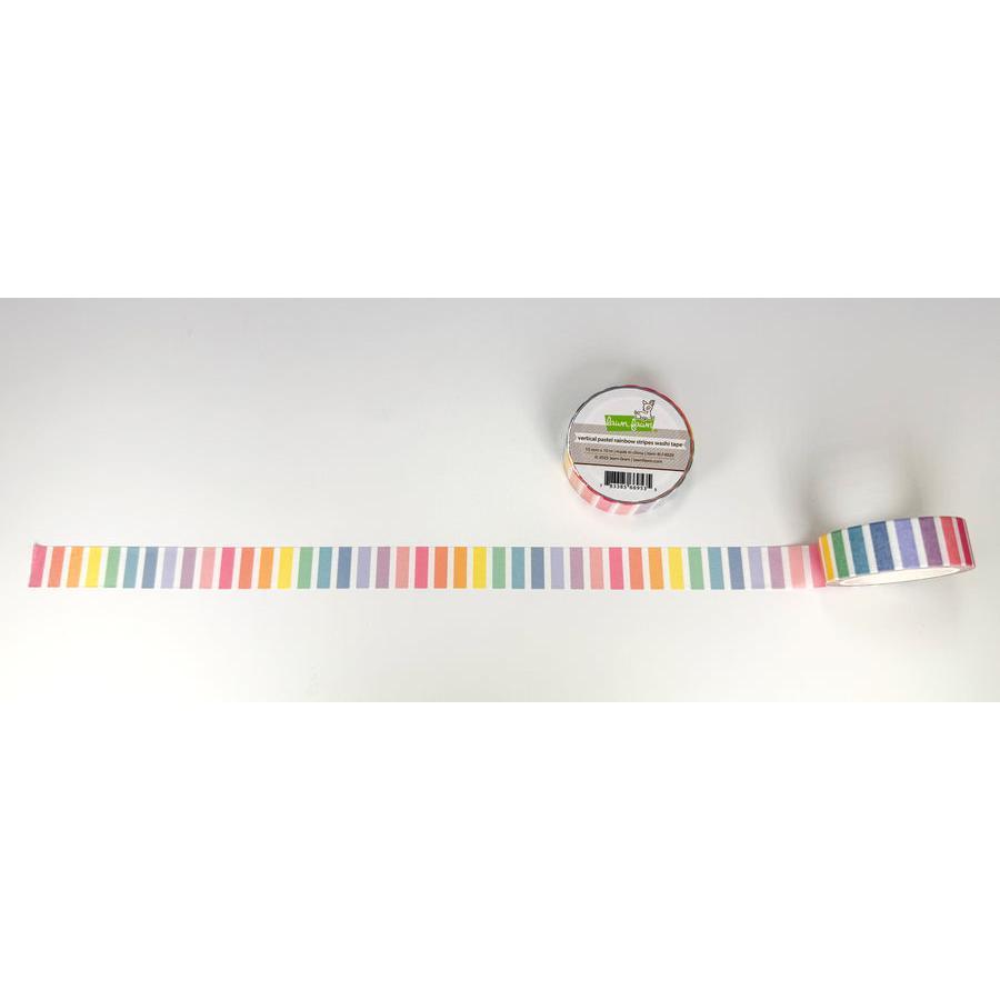 Lawn Fawn - Washi Tape - Vertical Pastel Rainbow Stripes-ScrapbookPal