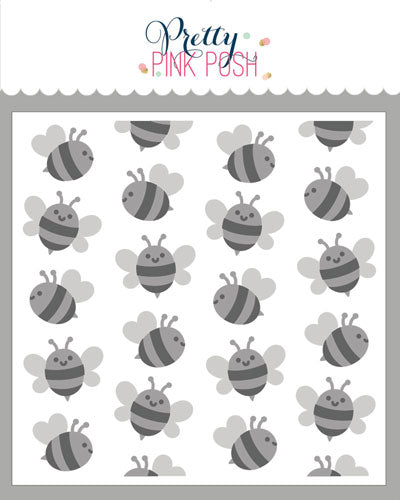 Pretty Pink Posh - Stencils - Layered Bees