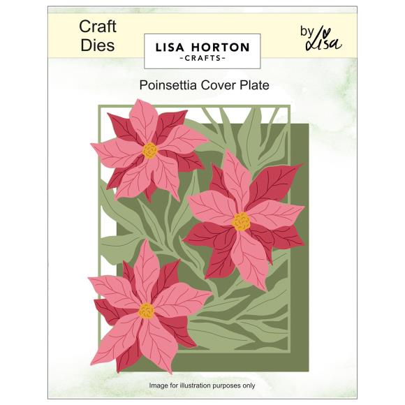 Lisa Horton Crafts - Dies - Poinsettia Cover Plate-ScrapbookPal