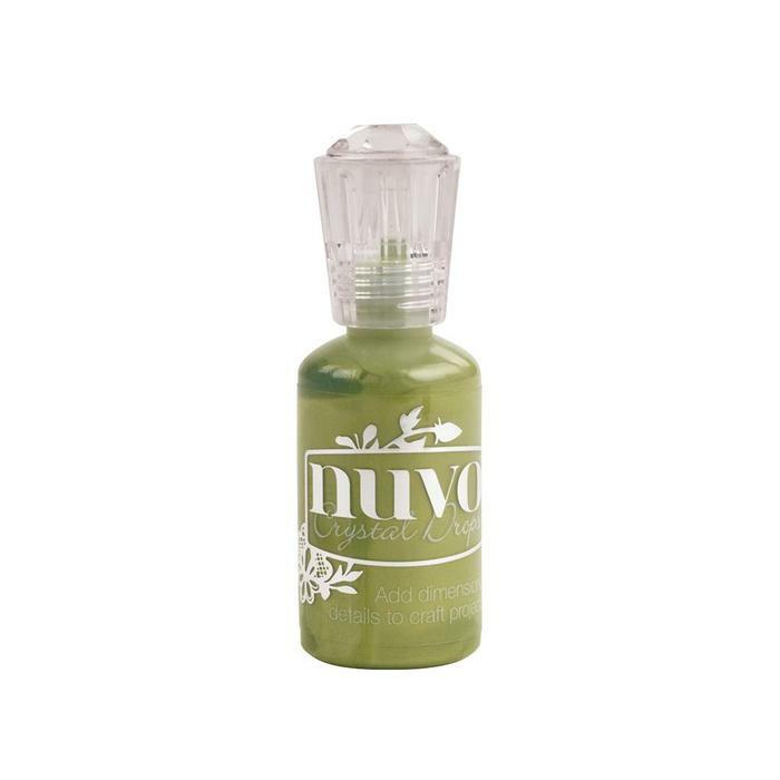 Nuvo - Crystal Drops - Bottle Green-ScrapbookPal