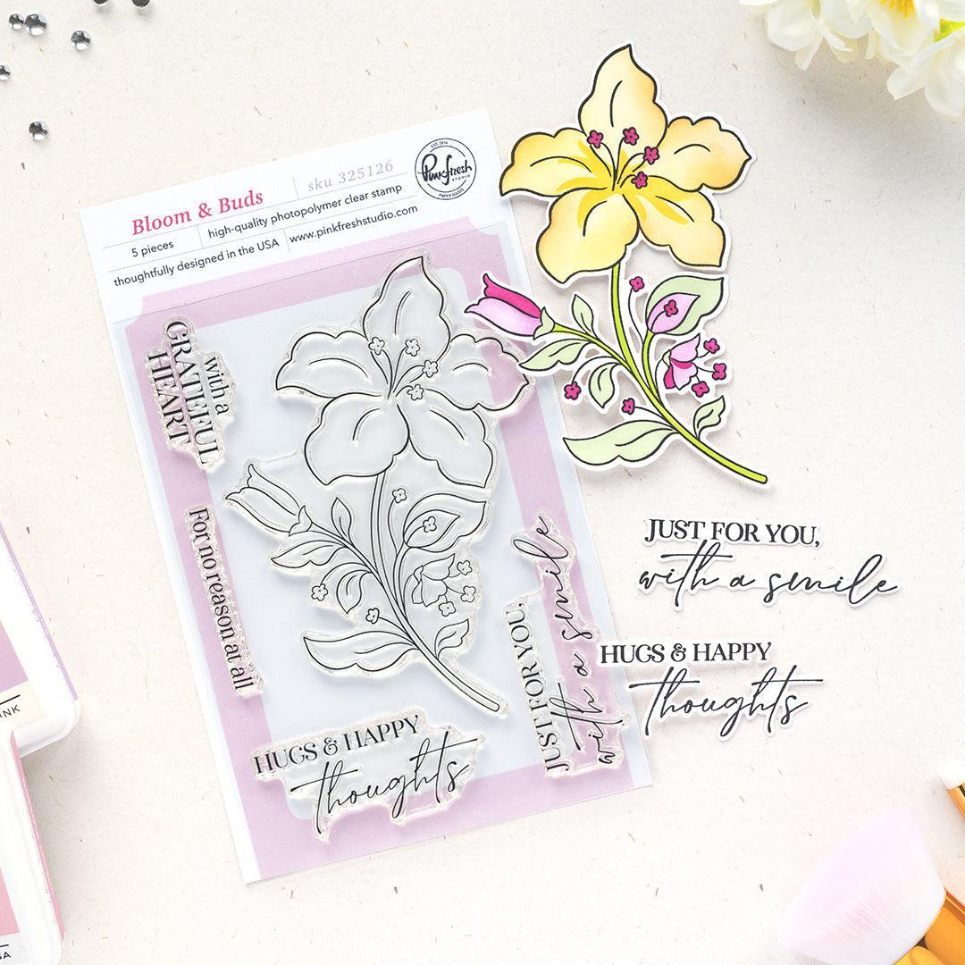 Pinkfresh Studio - Clear Stamps - Bloom & Buds-ScrapbookPal