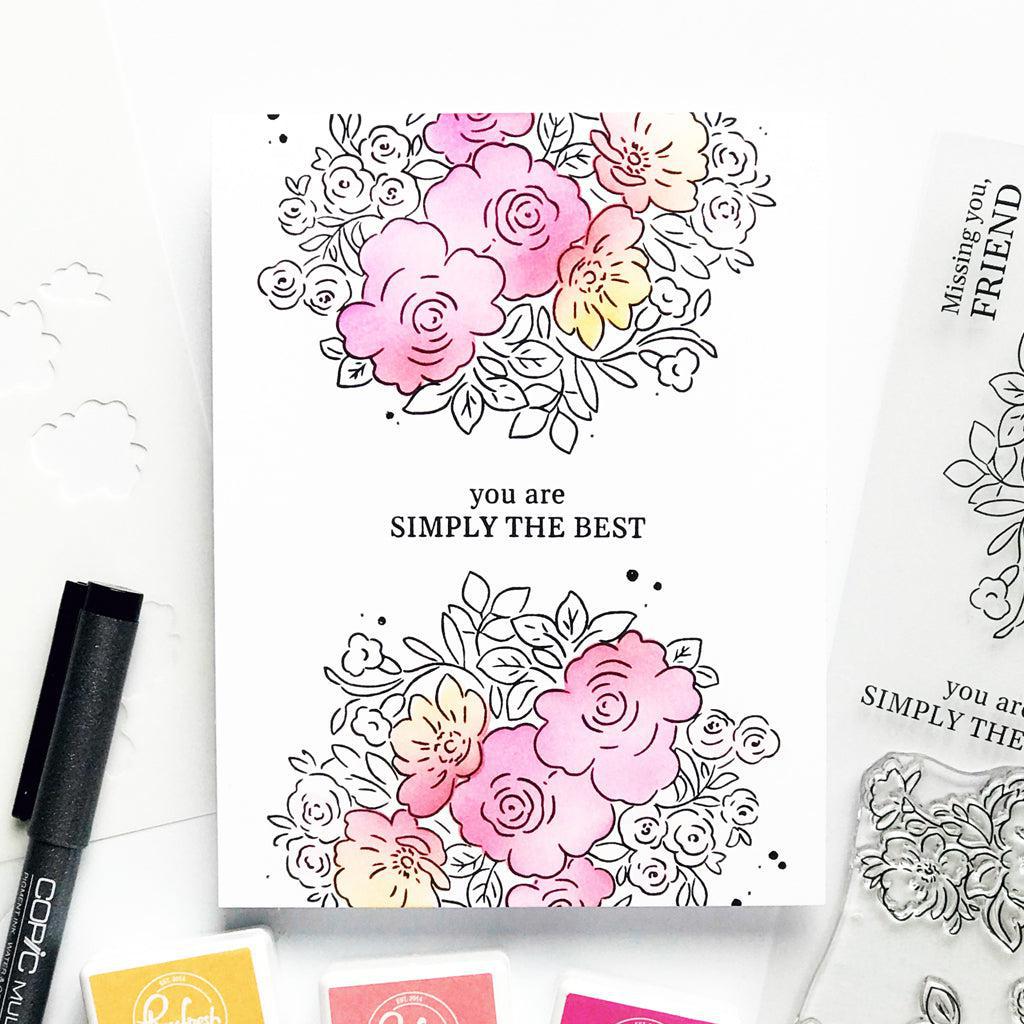 Pinkfresh Studio - Clear Stamps - Blooming Grace-ScrapbookPal