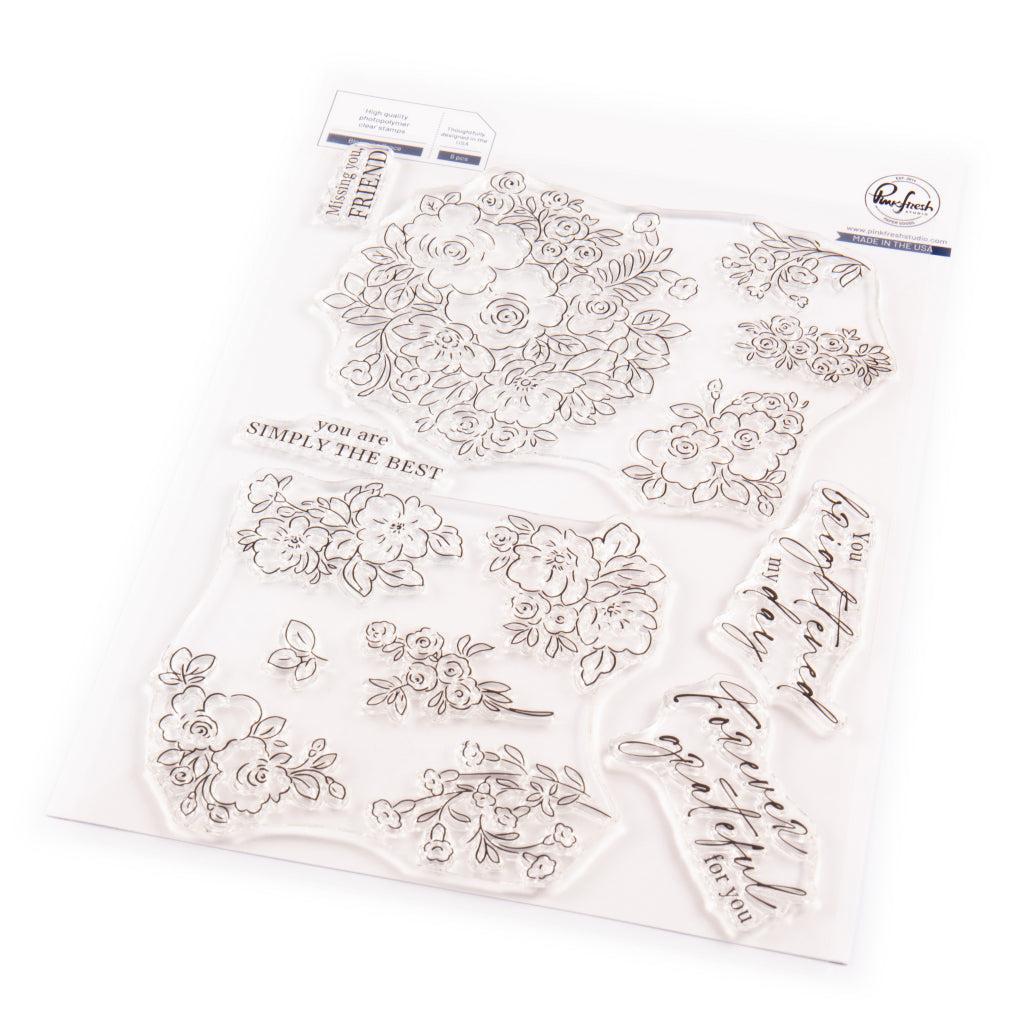 Pinkfresh Studio - Clear Stamps - Blooming Grace-ScrapbookPal