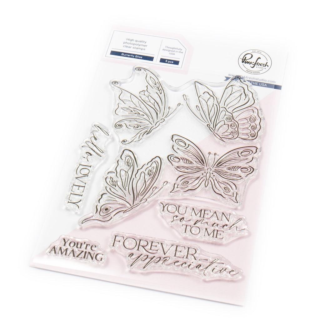 Pinkfresh Studio - Clear Stamps - Butterfly Bliss-ScrapbookPal