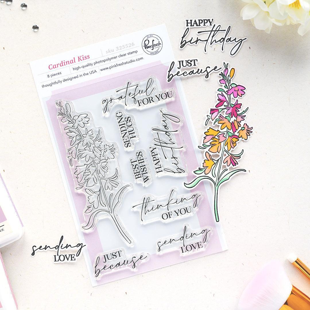 Pinkfresh Studio - Clear Stamps - Cardinal Kiss-ScrapbookPal