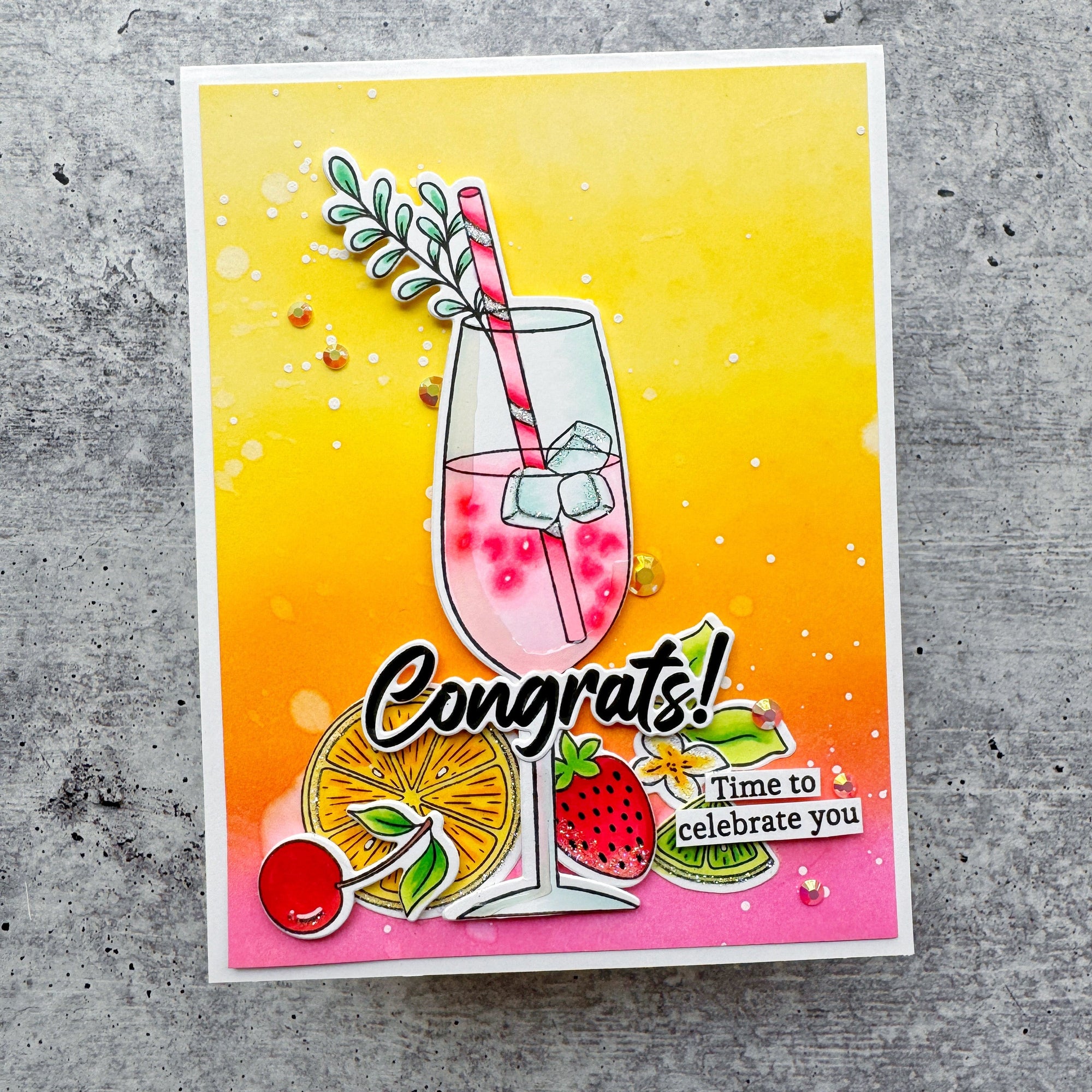 Pinkfresh Studio - Clear Stamps - Cheers-ScrapbookPal