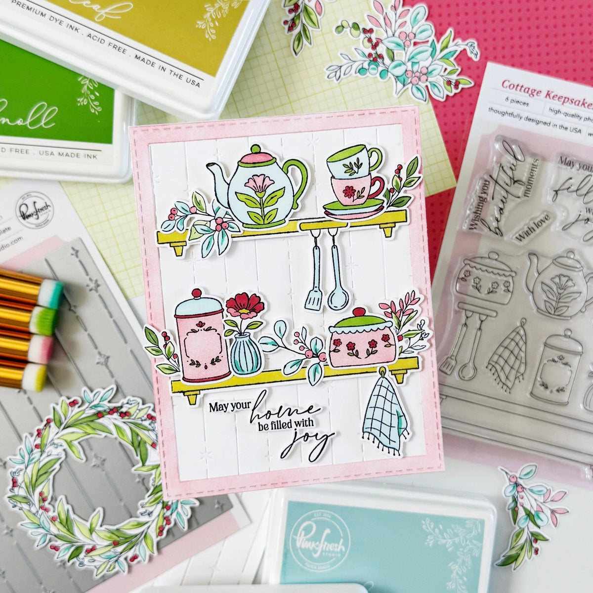 Pinkfresh Studio - Clear Stamps - Cottage Keepsakes-ScrapbookPal