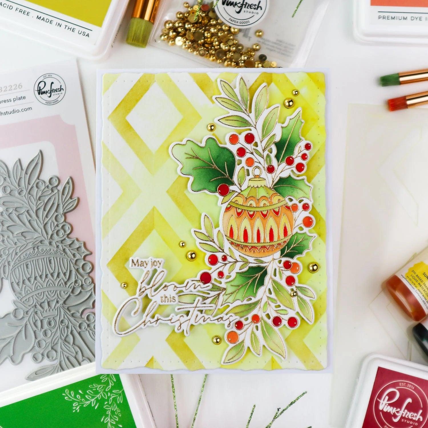 Pinkfresh Studio - Press Plates - Festive Flourish-ScrapbookPal