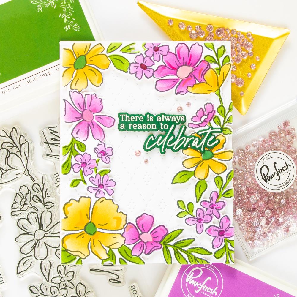 Pinkfresh Studio - Clear Stamps - Floral Border-ScrapbookPal