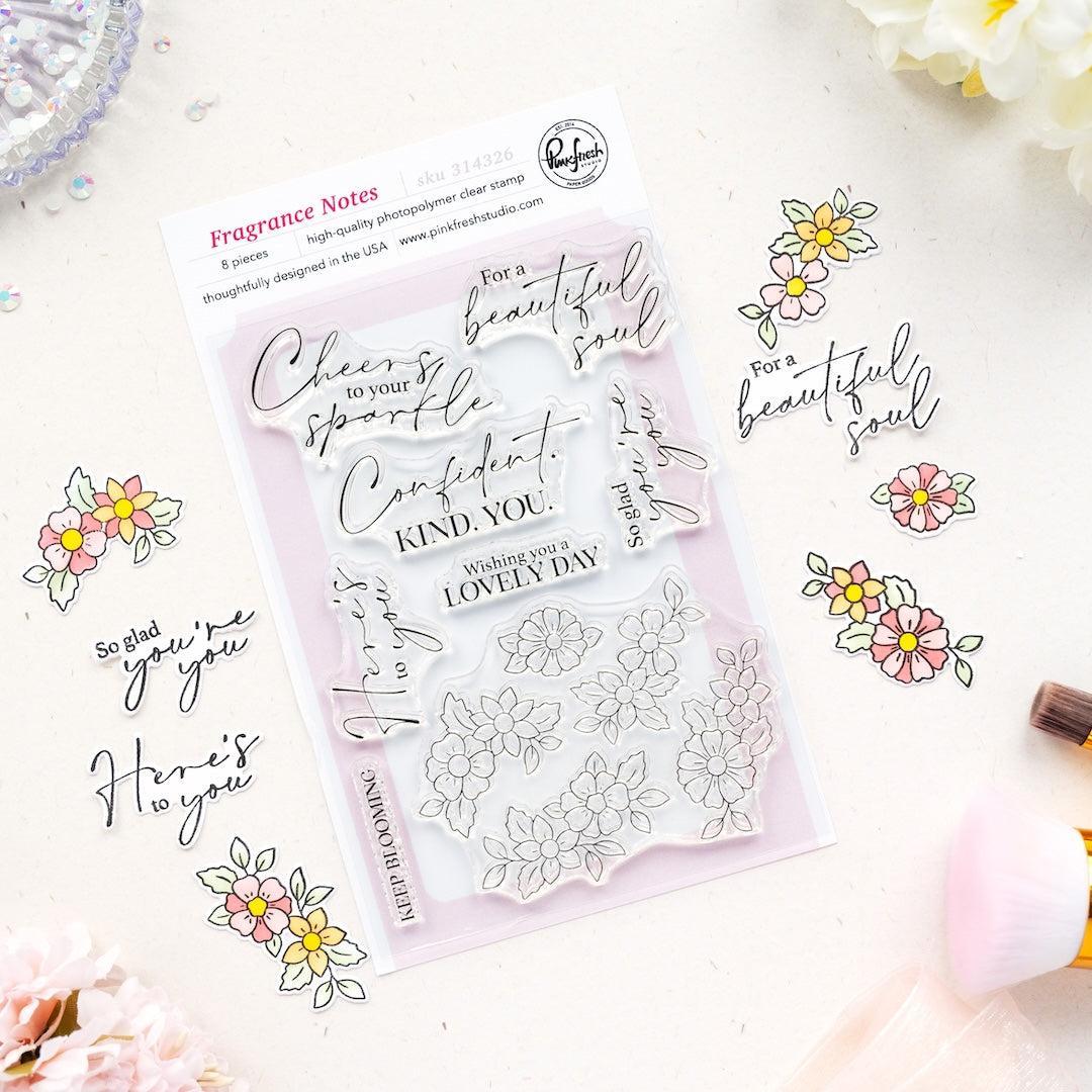 Pinkfresh Studio - Clear Stamps - Fragrance Notes-ScrapbookPal