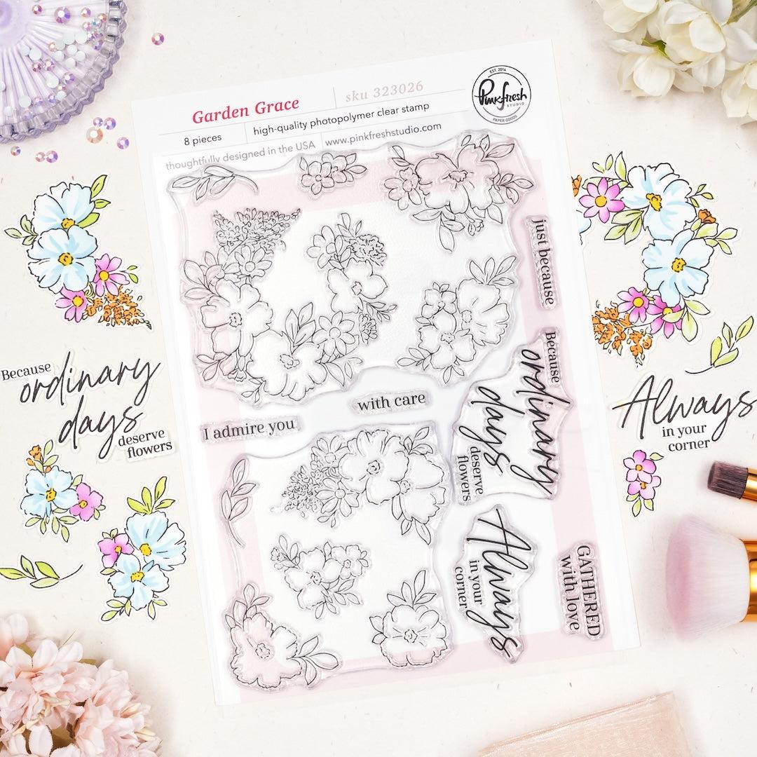 Pinkfresh Studio - Clear Stamps - Garden Grace-ScrapbookPal