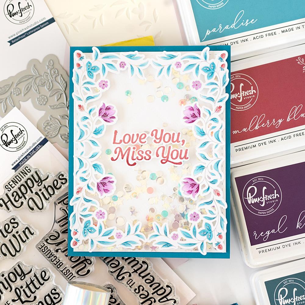 Pinkfresh Studio - Clear Stamps - Happy Vibes-ScrapbookPal