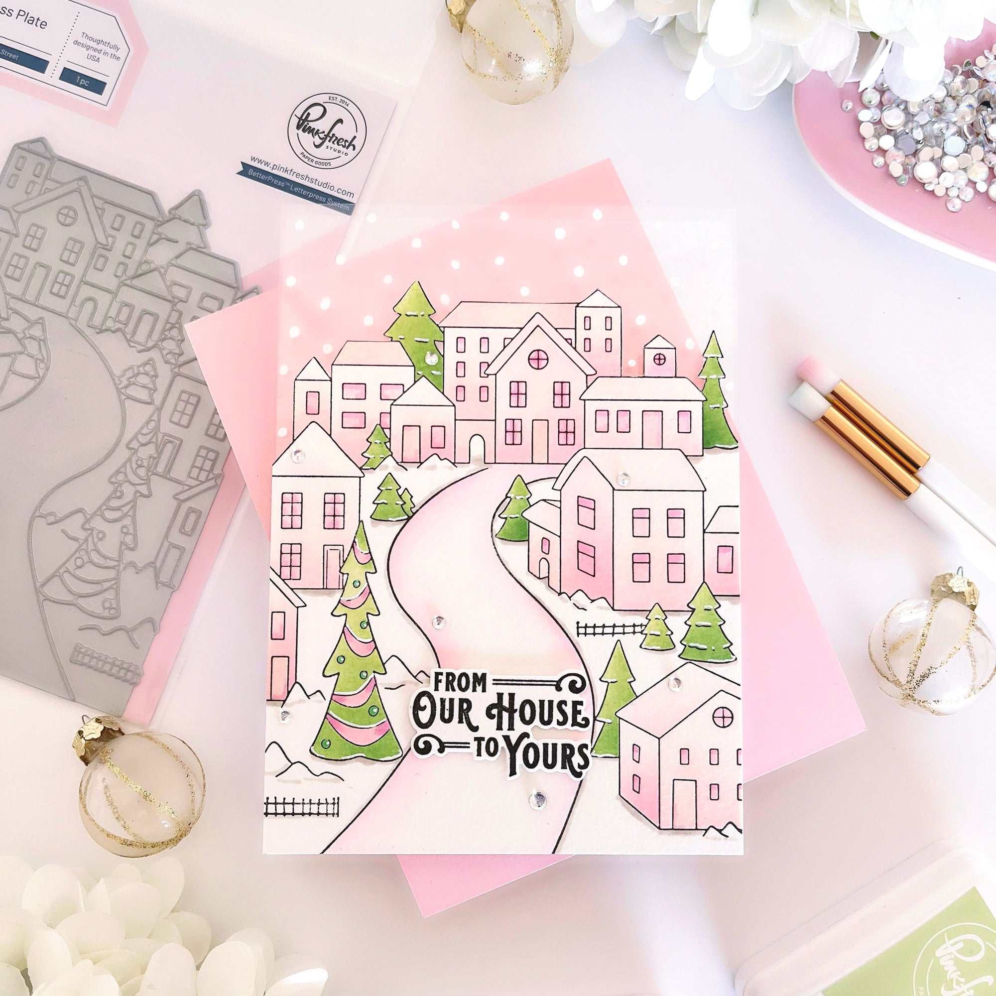 Pinkfresh Studio - Clear Stamps - Holiday Greetings Sentiments-ScrapbookPal