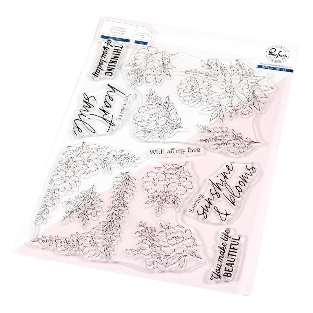 Pinkfresh Studio - Clear Stamps - Peony Glow-ScrapbookPal