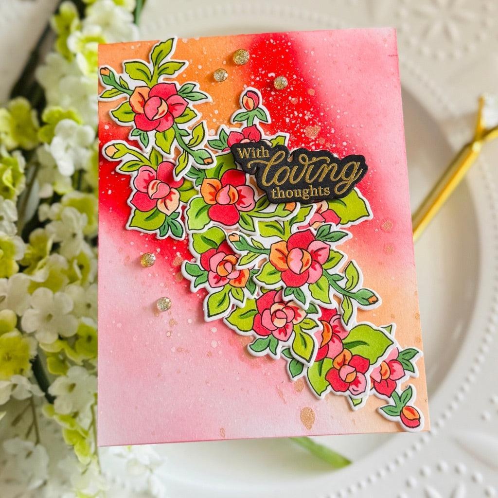 Pinkfresh Studio - Clear Stamps - Petal Poise-ScrapbookPal