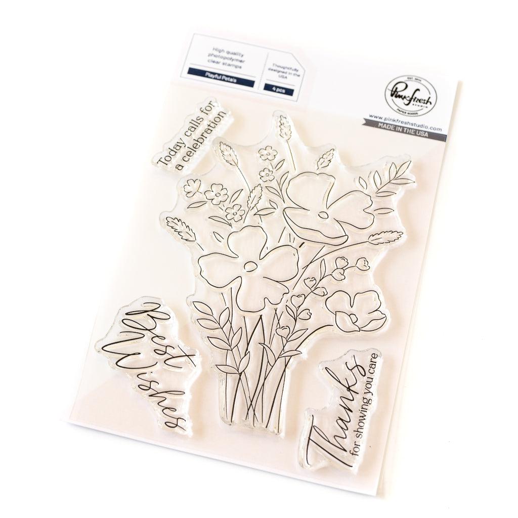 Pinkfresh Studio - Clear Stamps - Playful Petals-ScrapbookPal