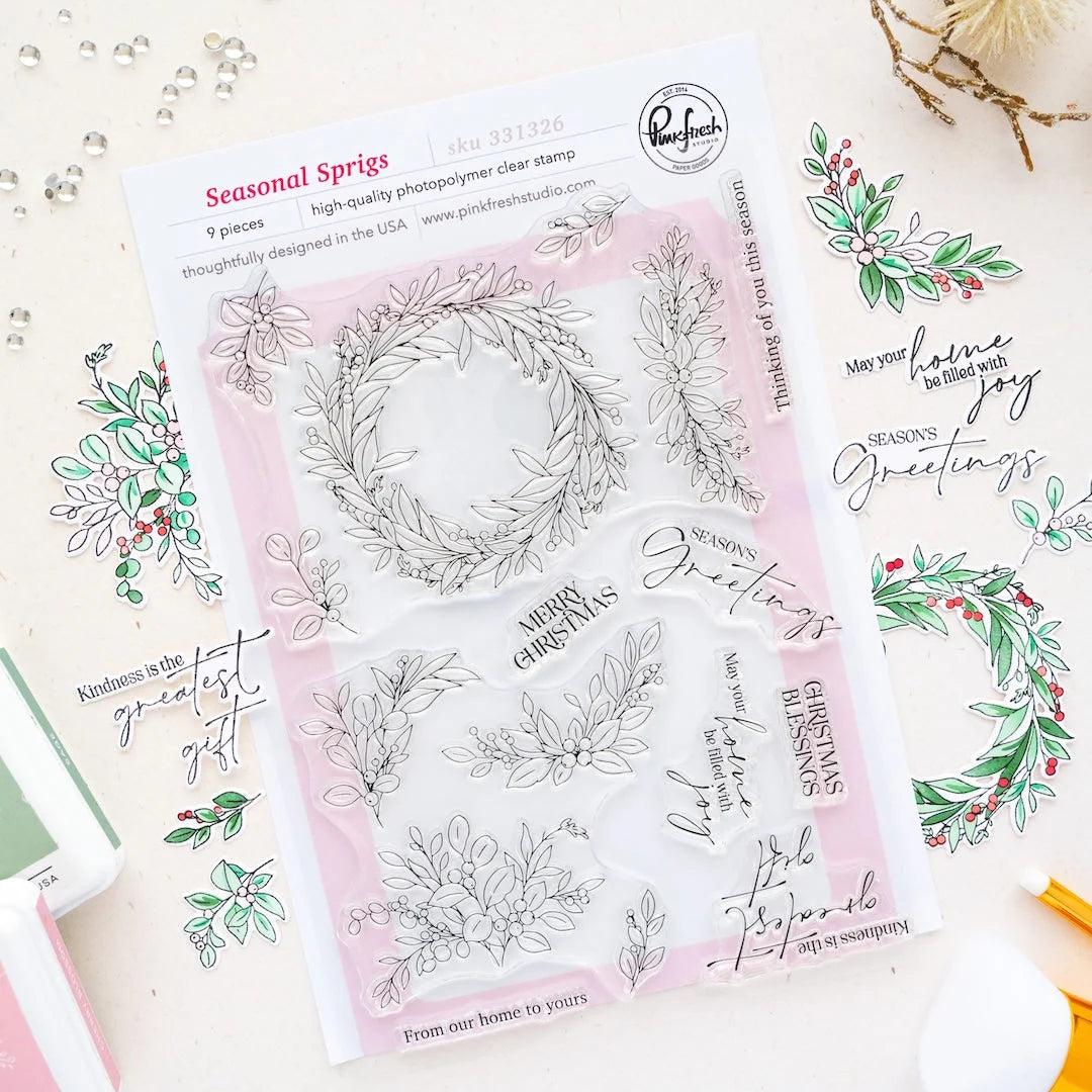 Pinkfresh Studio - Clear Stamps - Seasonal Sprigs-ScrapbookPal
