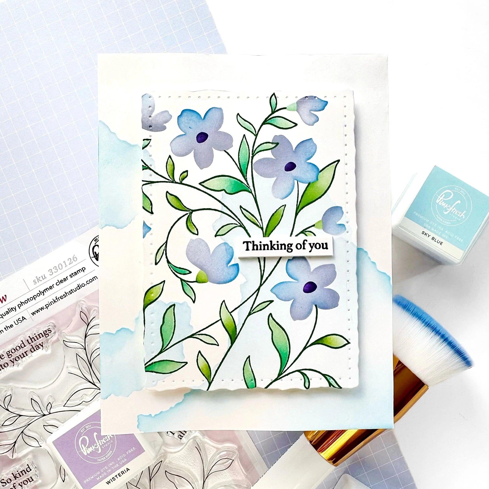 Pinkfresh Studio - Stencils - Soft Meadow-ScrapbookPal