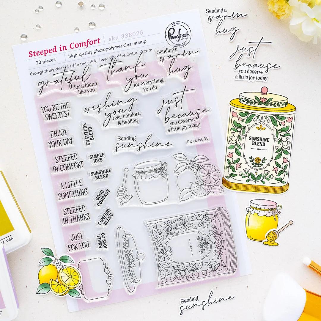 Pinkfresh Studio - Clear Stamps - Steeped in Comfort-ScrapbookPal