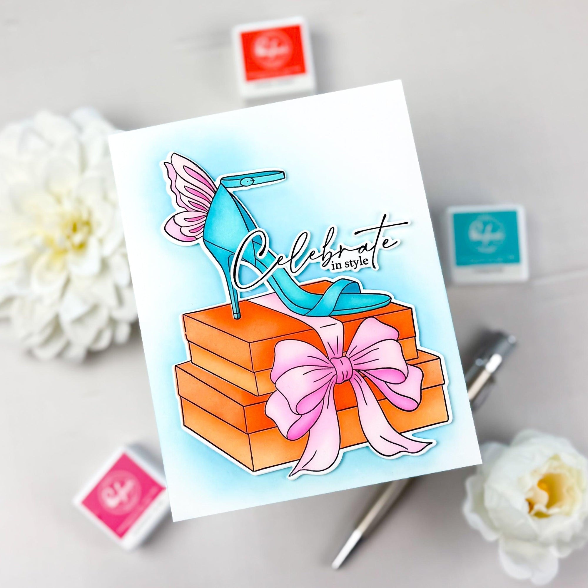 Pinkfresh Studio - Clear Stamps - Step Into Style-ScrapbookPal