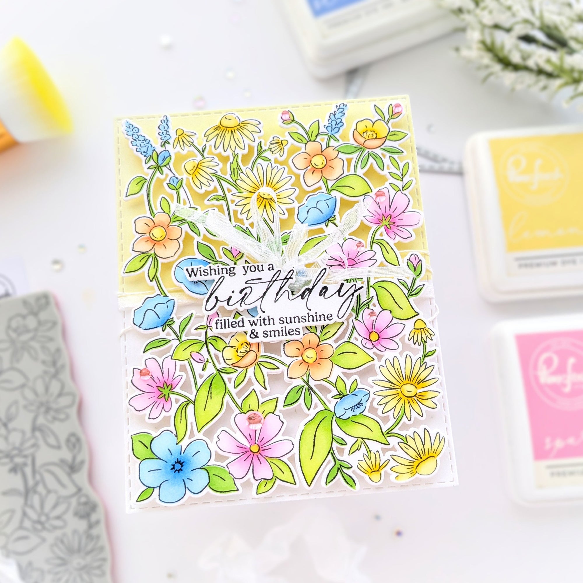 Pinkfresh Studio - Clear Stamps - Sunshine &amp; Smiles-ScrapbookPal