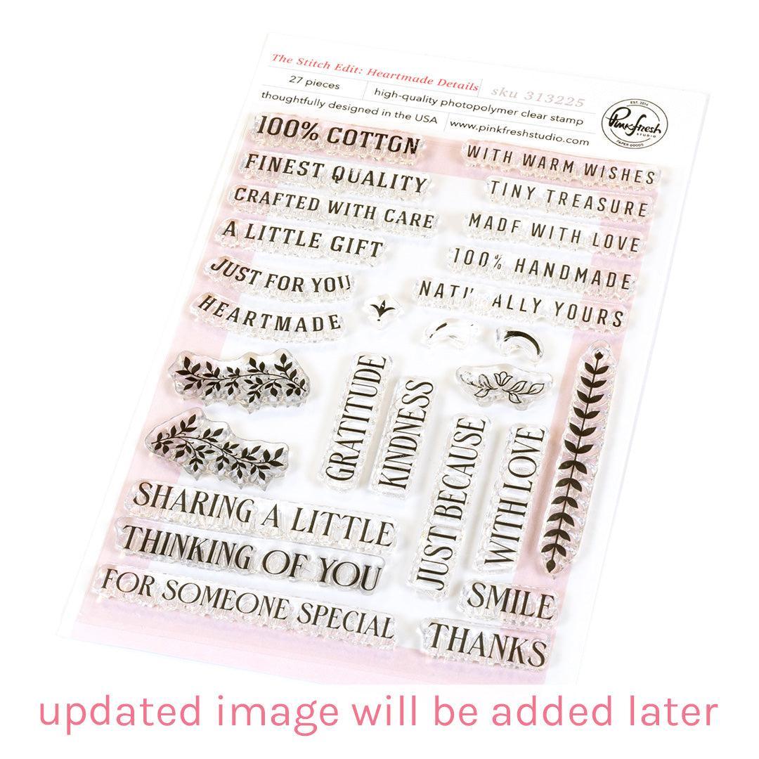 Pinkfresh Studio - Clear Stamps - The Stitch Edit: Heartmade Details-ScrapbookPal