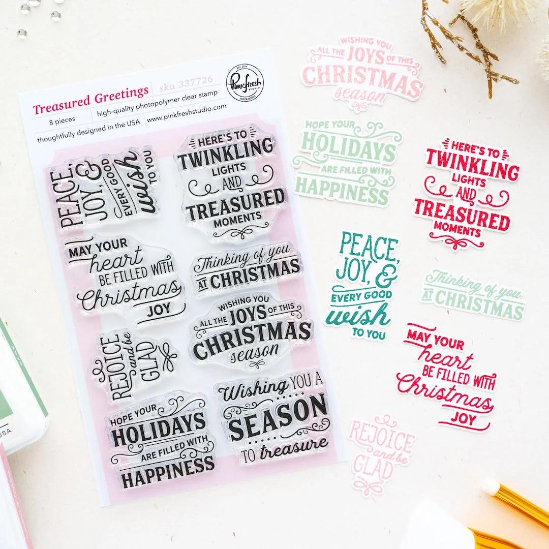Pinkfresh Studio - Clear Stamps - Treasured Greetings-ScrapbookPal