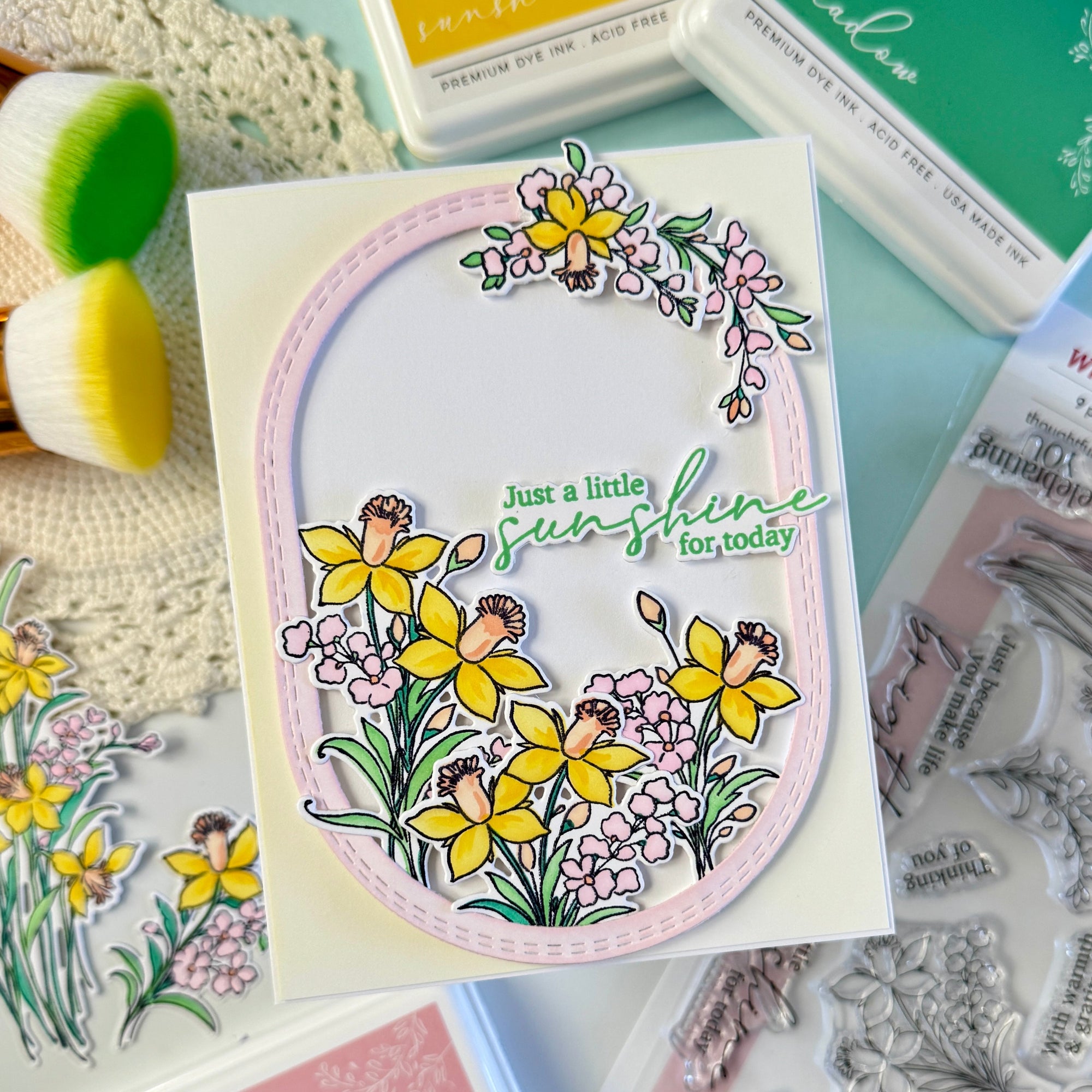 Pinkfresh Studio - Clear Stamps - Whispering Daffodils-ScrapbookPal