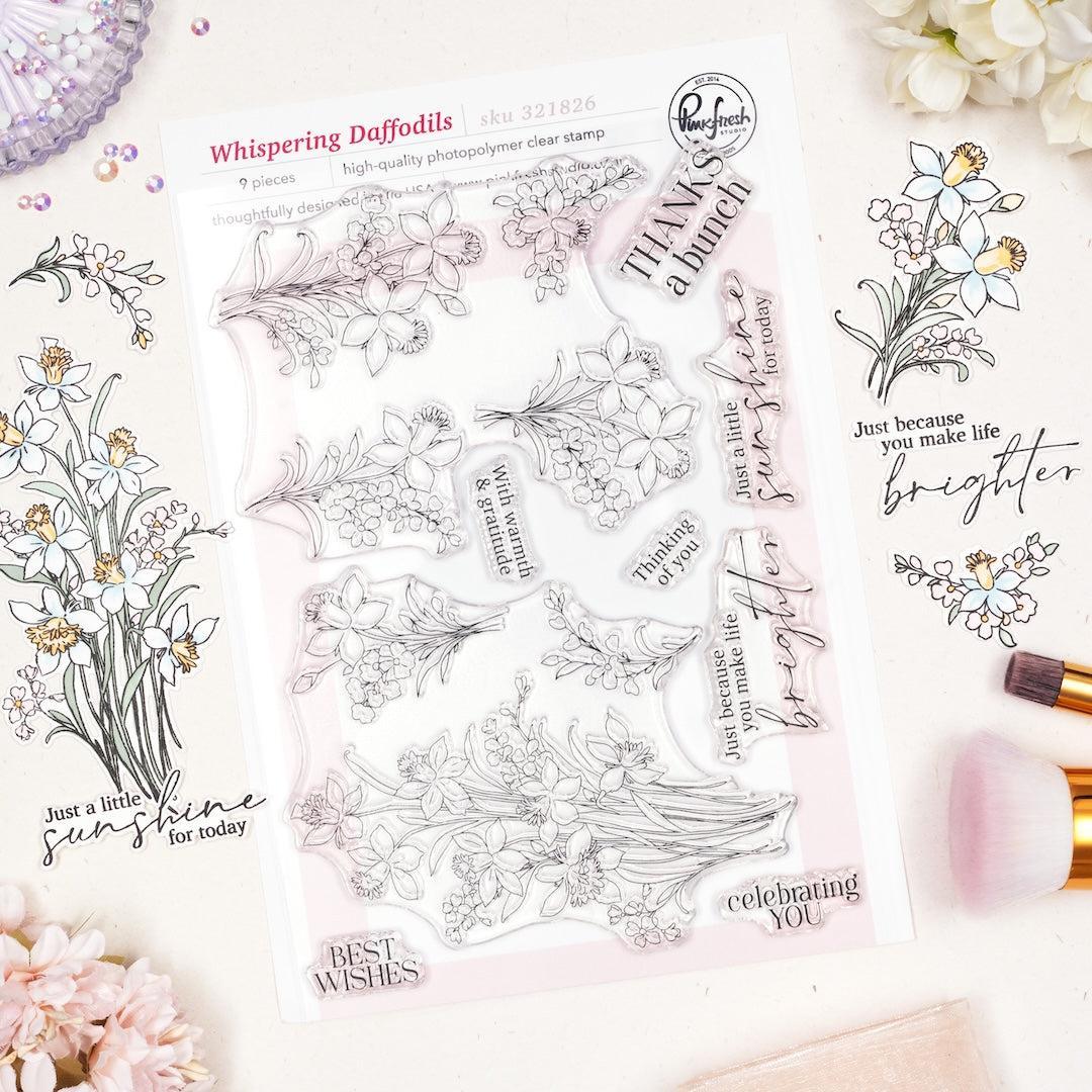 Pinkfresh Studio - Clear Stamps - Whispering Daffodils-ScrapbookPal