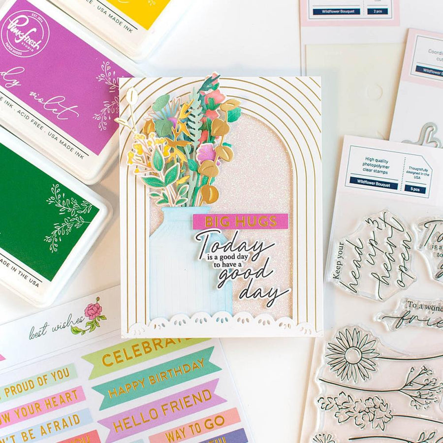 Pinkfresh Studio - Clear Stamps - Wildflower Bouquet-ScrapbookPal