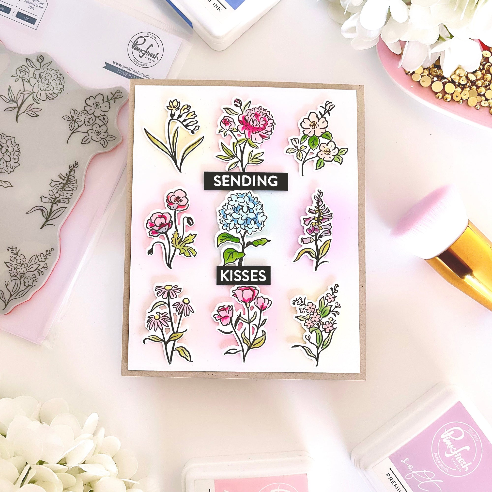 Pinkfresh Studio - Cling Stamps - Beautiful Botanicals-ScrapbookPal