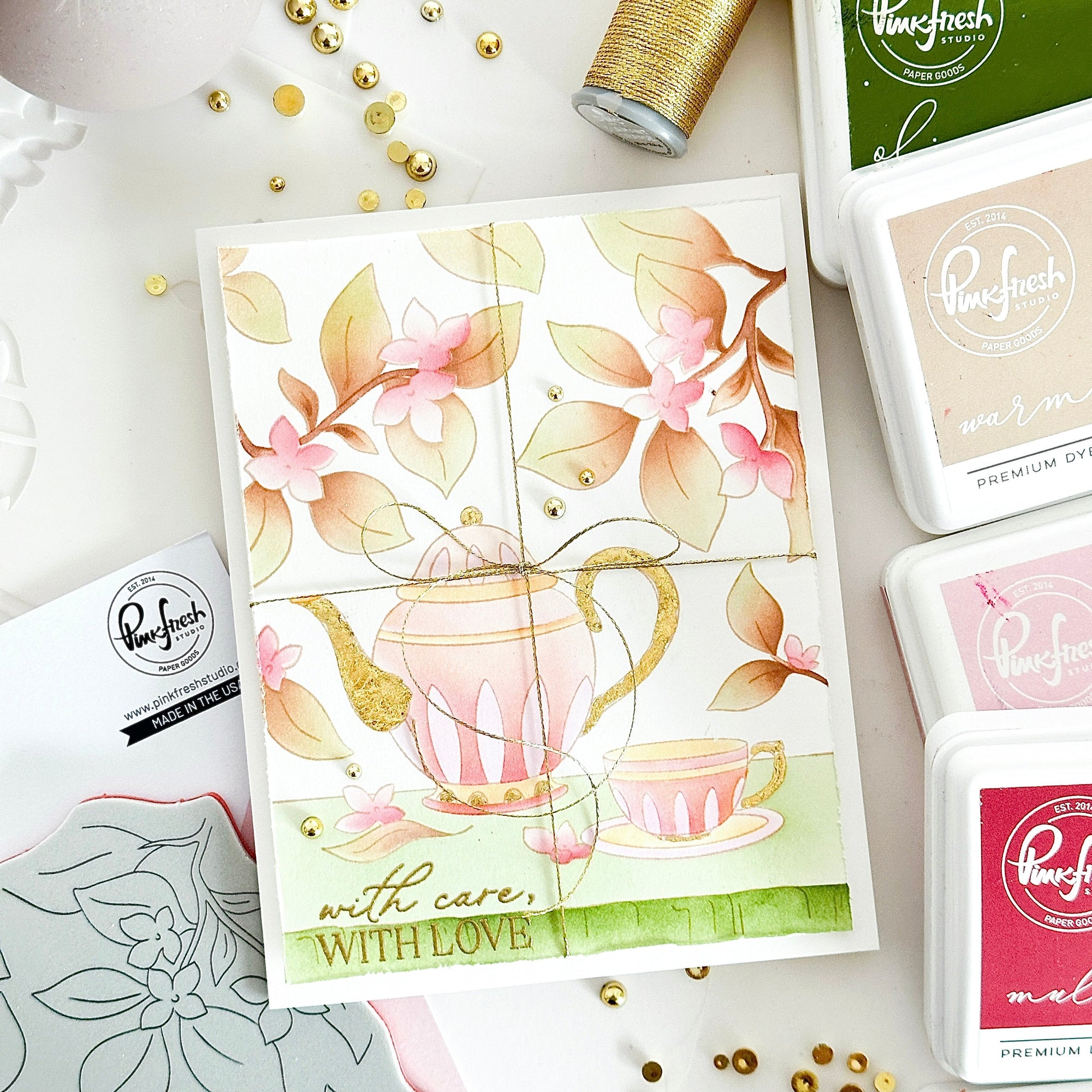 Pinkfresh Studio - Cling Stamps - Bloom & Brew-ScrapbookPal