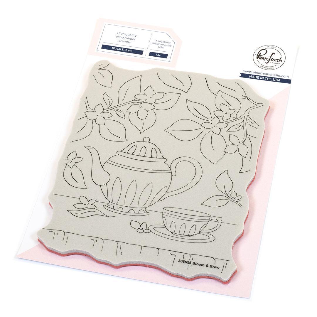 Pinkfresh Studio - Cling Stamps - Bloom & Brew-ScrapbookPal