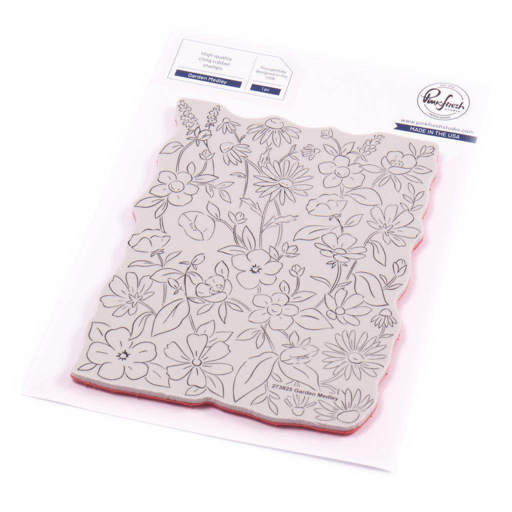 Pinkfresh Studio - Cling Stamps - Garden Medley-ScrapbookPal