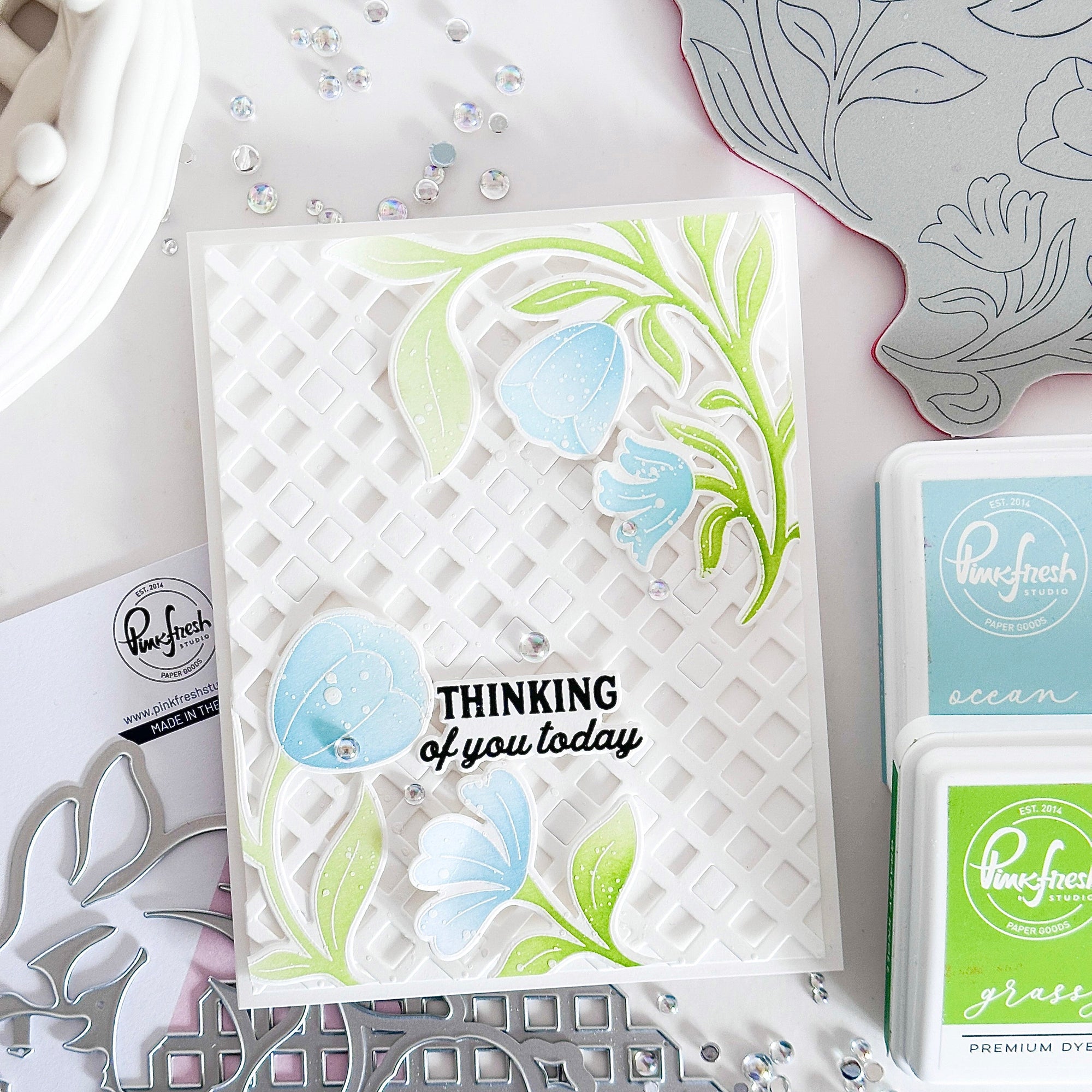 Pinkfresh Studio - Cling Stamps - Moonlit Blooms-ScrapbookPal