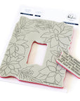 Pinkfresh Studio - Cling Stamps - Poinsettia Frame-ScrapbookPal