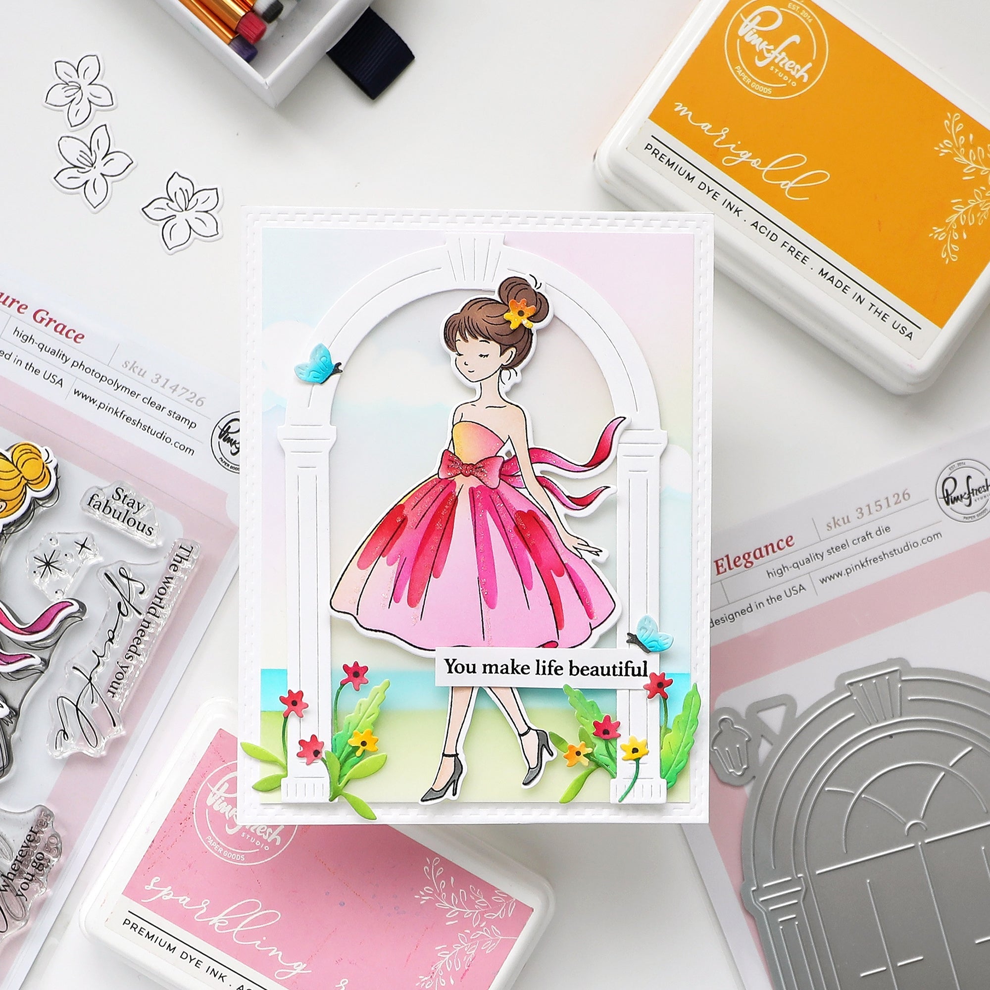 Pinkfresh Studio - Dies - Arched Elegance-ScrapbookPal