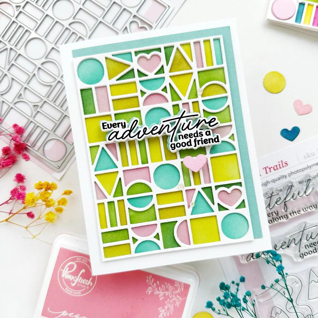 Pinkfresh Studio - Stencils - Block Party-ScrapbookPal