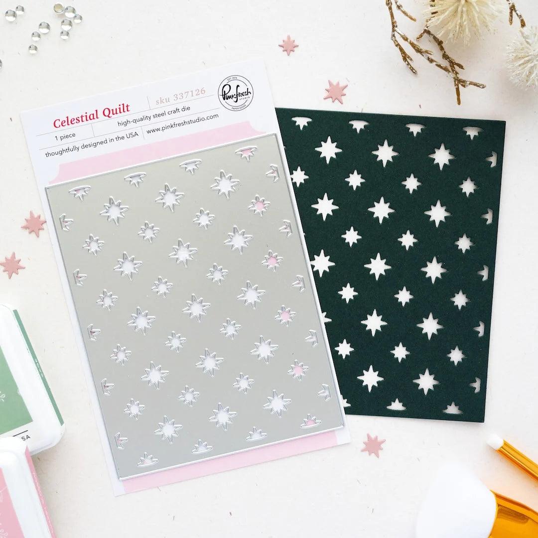 Pinkfresh Studio - Dies - Celestial Quilt Coverplate-ScrapbookPal