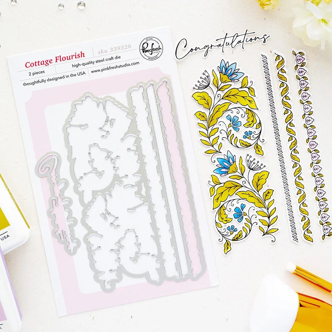 Pinkfresh Studio - Dies - Cottage Flourish-ScrapbookPal