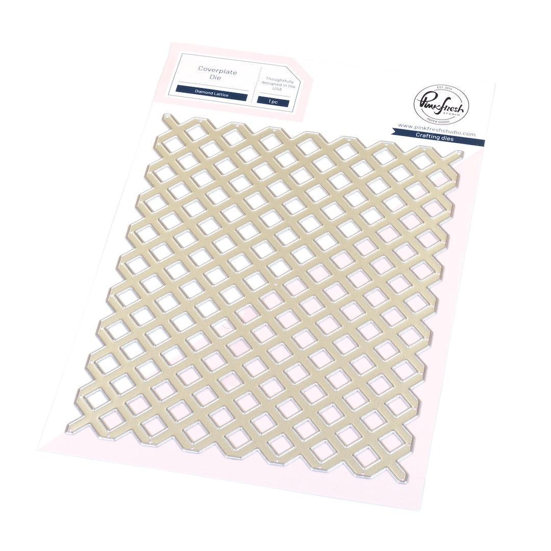 Pinkfresh Studio - Dies - Diamond Lattice Coverplate-ScrapbookPal