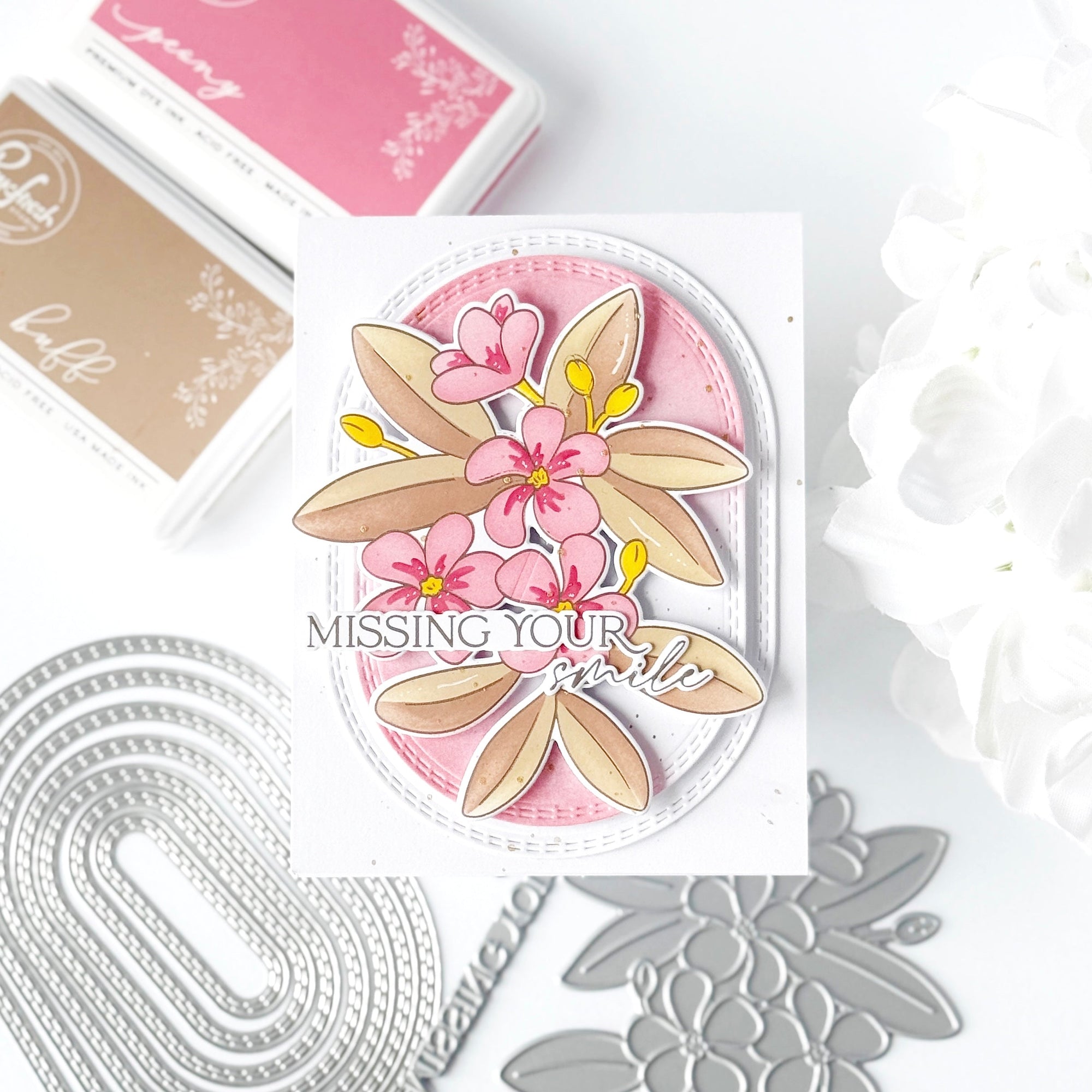 Pinkfresh Studio - Dies - Double Stitched Elongated Oval-ScrapbookPal