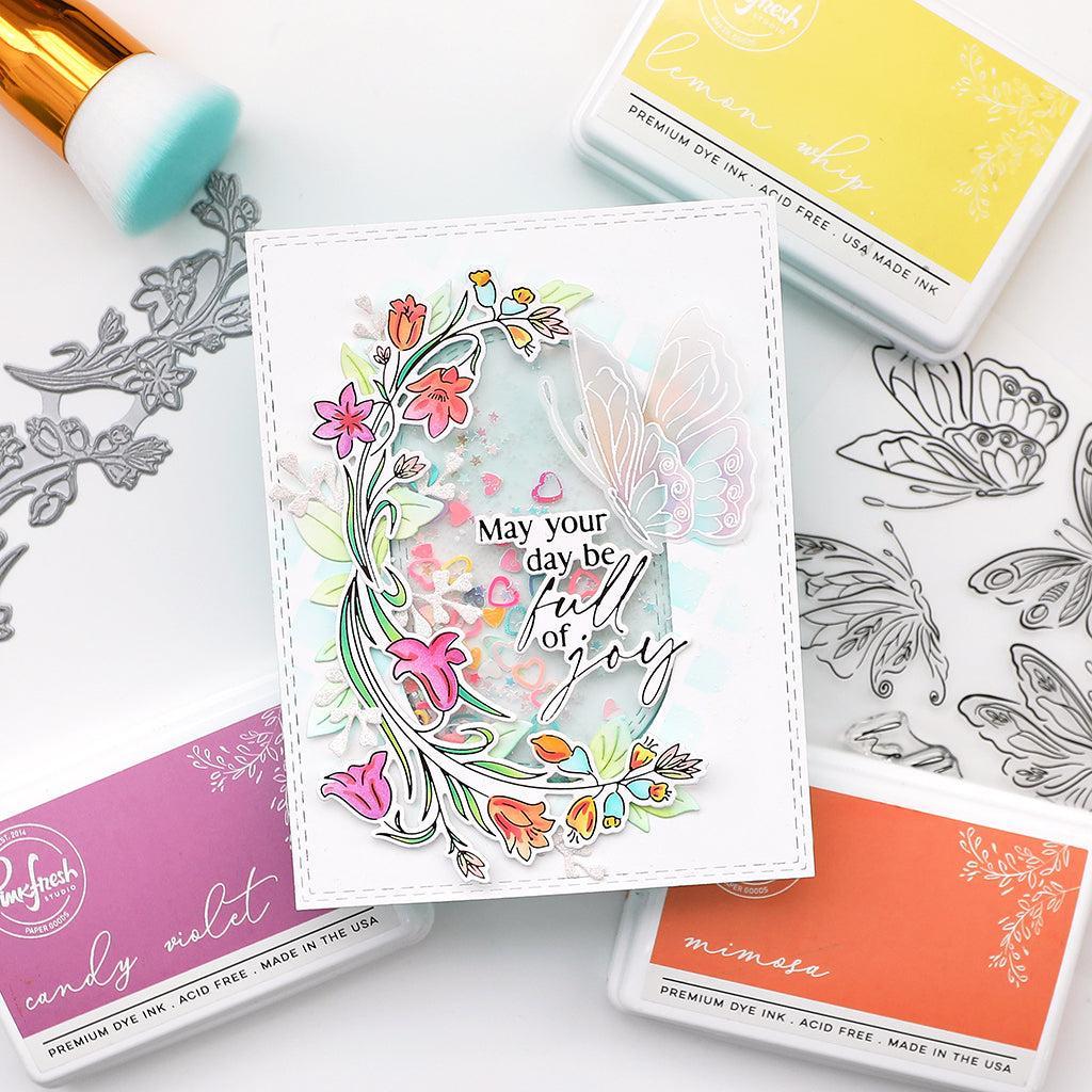 Pinkfresh Studio - Dies - Double Stitched Elongated Oval-ScrapbookPal