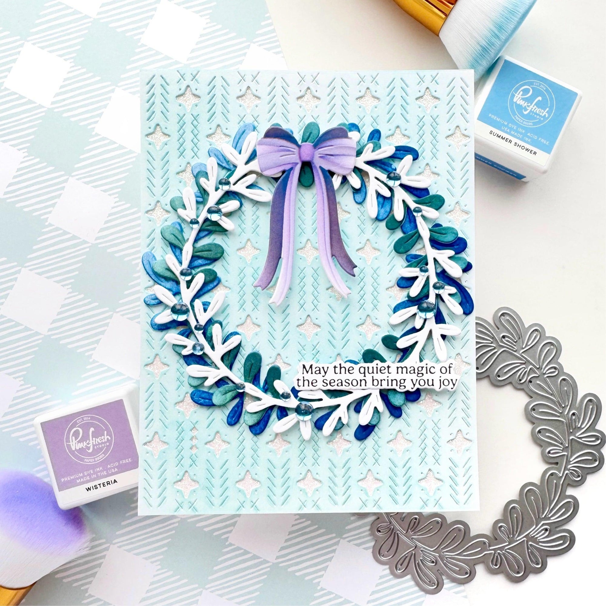 Pinkfresh Studio - Dies - Evergreen Sparkle Coverplate-ScrapbookPal