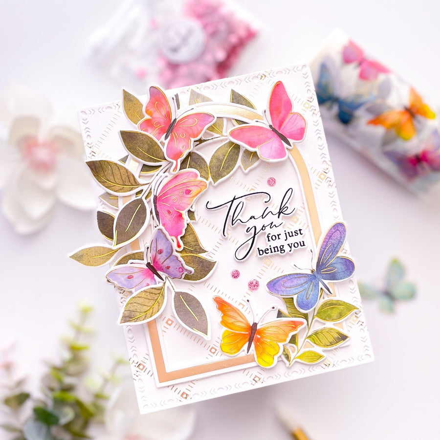 Pinkfresh Studio - Dies - Fluttering Butterflies-ScrapbookPal